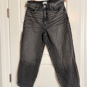 Evereve Charcoal Barrel Denim Jeans